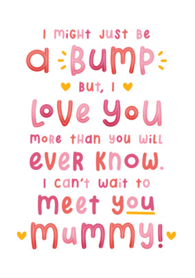 Mummy from the Bump Mother's Day Card