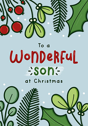 Wonderful Son at Christmas Card