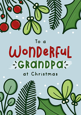 To Grandpa at Christmas Card