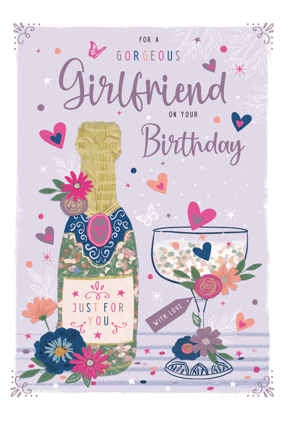 A Lovely Girlfriend Birthday Card
