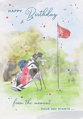 Golf Traditional Birthday Card | Funky Pigeon