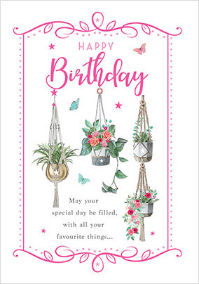 Plants Birthday Card