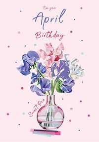 Tap to view Sweet Peas April Birthday Card