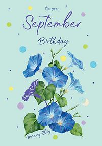 Tap to view Morning Glory September Birthday Card