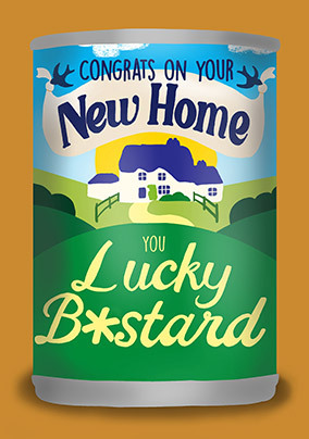 Tin of Custard New Home Card