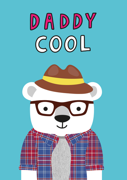 Daddy Cool Bear Father's Day Card