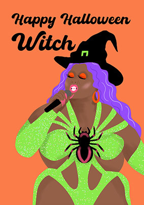 Happy Halloween Witch Spoof Card