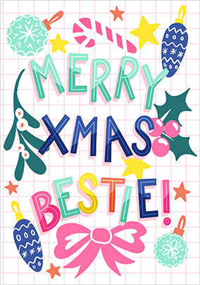 Merry Christmas Bestie Card