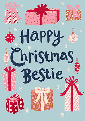 Happy Christmas Bestie Card