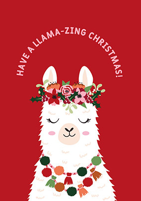 Llama-zing Christmas Card