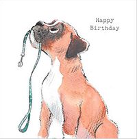 Tap to view Dog with Lead Birthday Card