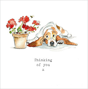 Thinking of You Cute Dog Card