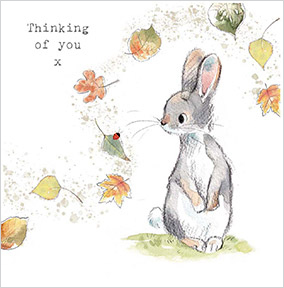 Thinking of You Bunny Card