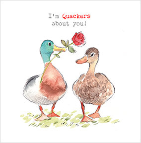 Quackers About You Valentine's Day Card