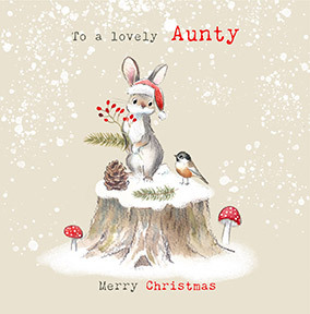 Lovely Aunty Bunny Christmas Card