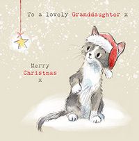 Tap to view Granddaughter Cat Christmas Card