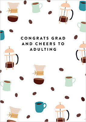 Cheers to Adulting Graduation Card