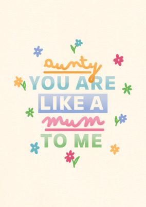 Aunty like a Mum to Me Mother's Day Card