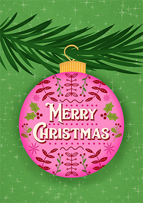 Christmas Tree Bauble Card