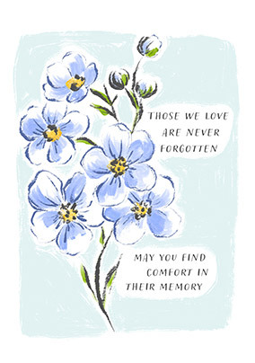 Never Forgotten Floral Sympathy Card