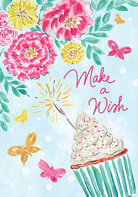 Make a Wish Cupcake Birthday Card