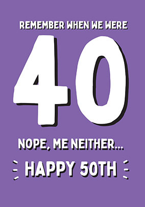 Remember When... 50th Birthday Card | Funky Pigeon