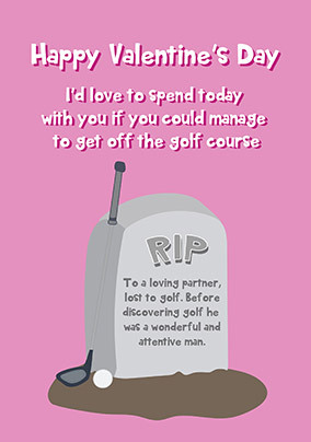 Golf Valentine Card