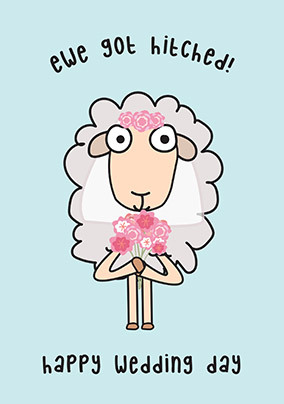 Ewe Got Hitched Wedding Card