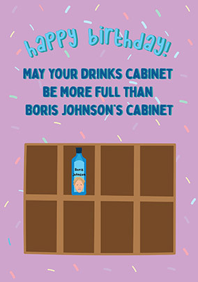 Drinks Cabinet Birthday Card