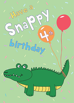 A Snappy 4th Birthday Card