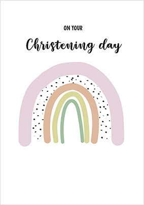 Christening Day Rainbow Card