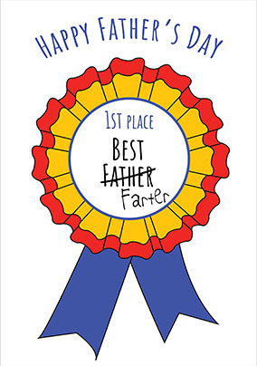 1st Place Best Farter Father's Day Card