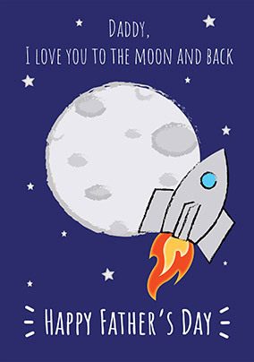 Daddy Moon and Back Father's Day Card