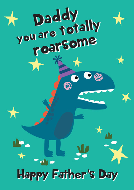 Daddy Totally Roarsome Father's Day Card