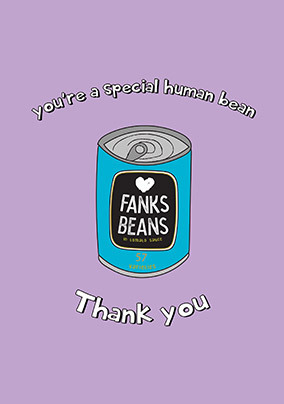 Special Human Bean Thank You Card