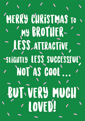 Less Attractive Brother Christmas Card
