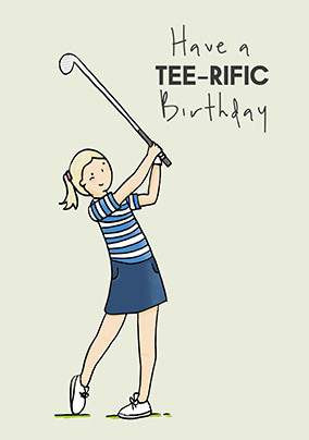 Tee-rific Golfing Birthday Card