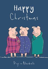 Tap to view Pigs in Blankets Cute Christmas Card