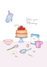 Tap to view Love You Mummy Baking Mother's Day Card