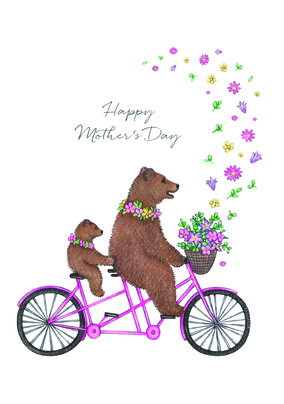 Bears on Bike Mother's Day Card