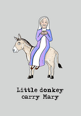 Little Donkey Spoof Christmas Card