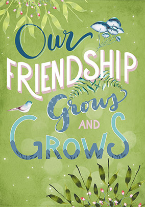 Our Friendship Grows Thank You Card