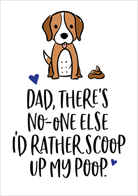 Scoop Up Mu Poop Father's Day Card