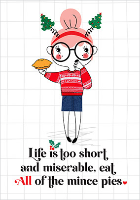 Life Is Too Short Christmas Card