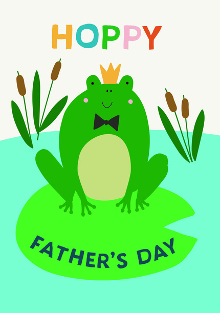 Hoppy Frog Father's Day Card
