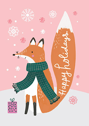 Fox Happy Holidays Christmas Card