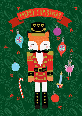 Fox Nutcracker Christmas Card