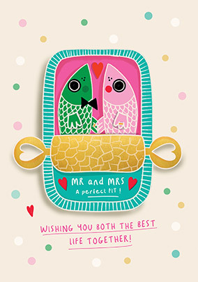 Mr & Mrs Best Life Wedding Card