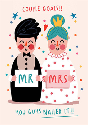 Couple Goals Wedding Card