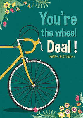 The Wheel Deal Birthday Card